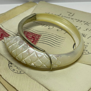 Mother of Pearl Sterling Snake Bracelet Bloomers and Frocks
